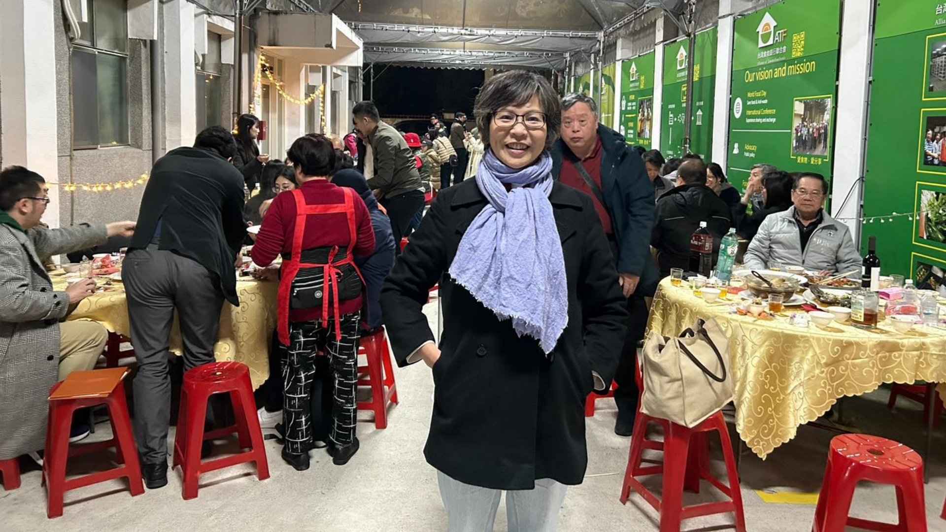 蔡壁如26日晚上出席OURs的尾牙。翻攝蔡壁如臉書