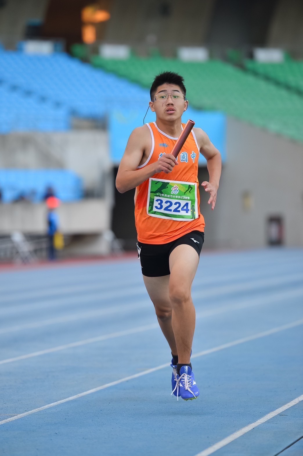 ▲楊柏安對短跑非常痴迷，拼搏力強，是難得一見的田徑選手。（高雄市政府教育局提供）