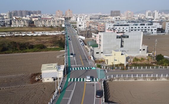 中市清水忠孝路標線型人行道完成 守護海線學童回家的路