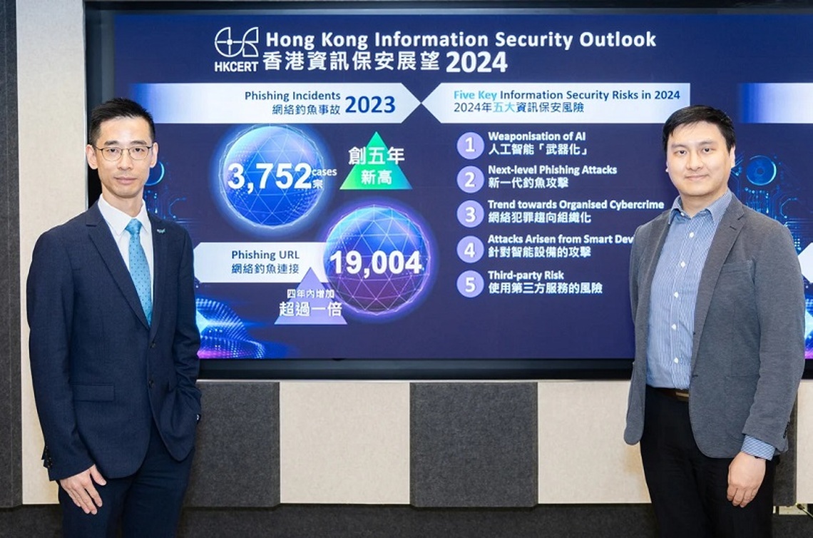 HKCERT發表年度資訊保安資料及預測 新一代釣魚攻擊真偽難辨 駭客挪用人工智慧犯案將成新趨勢