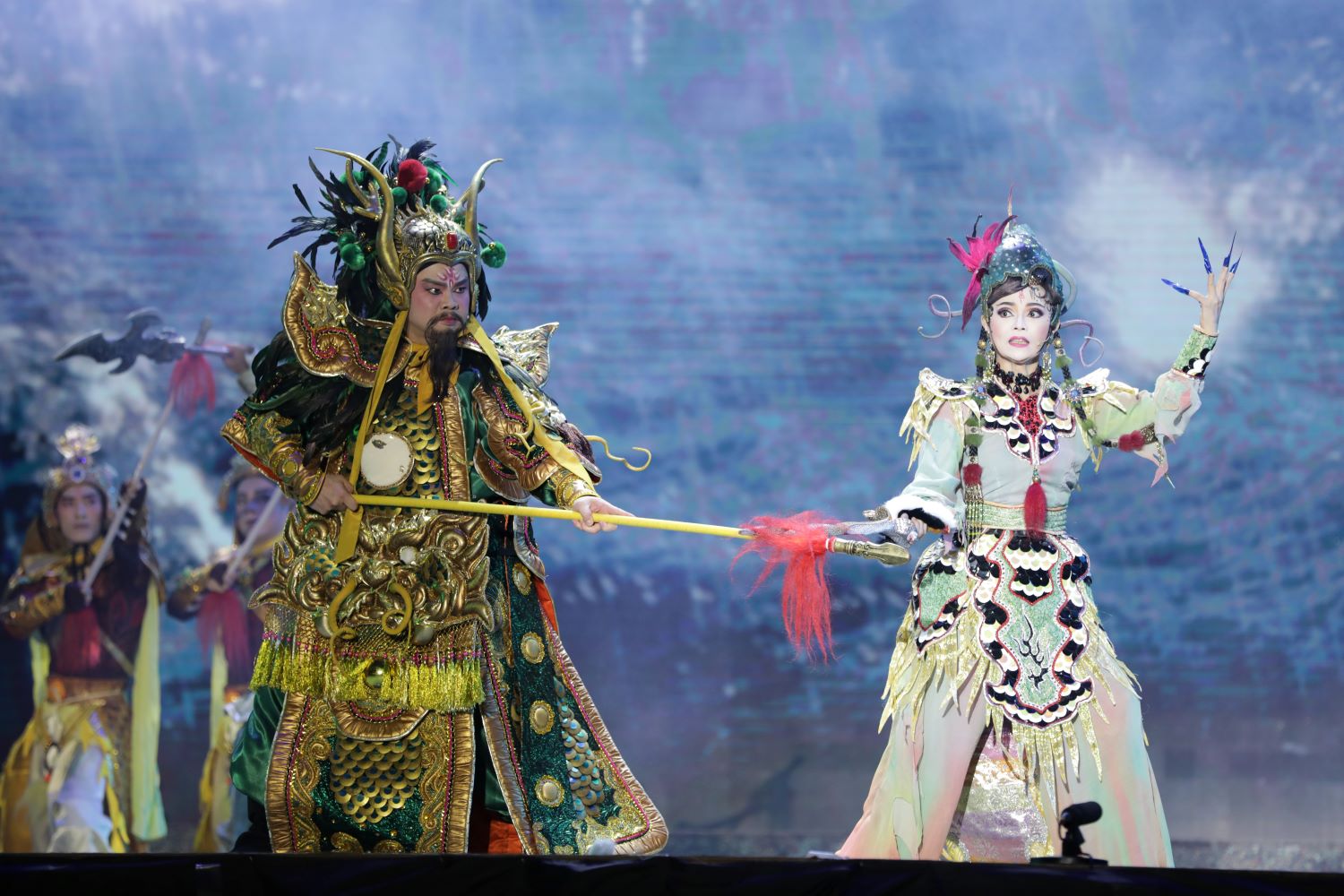 ▲明園華戲劇總團帶來的《媽祖》大戲。(記者 陳彥霖 翻攝)