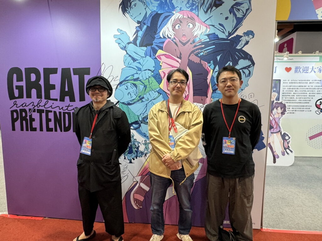 Production I.G製作團隊 (左起)導演鏑木宏、角色設計加藤寬崇、總製作代表和田丈嗣