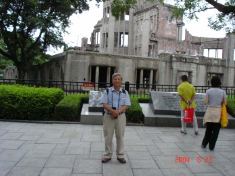 原爆後的廣島產業紀念館及國立廣島原爆死沒者追悼平和祈念館。圖/楊正寬