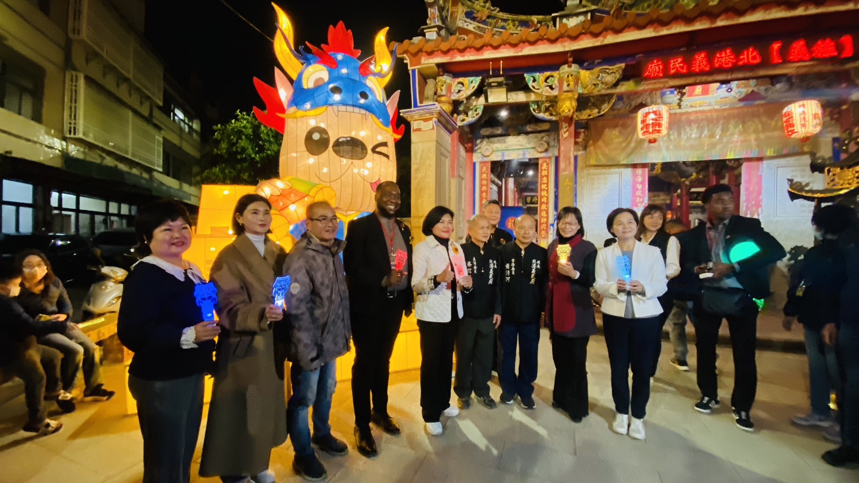 ▲今年北港燈會擴大規模，燈區共有8個古蹟歷建。(記者陳雅琪攝)