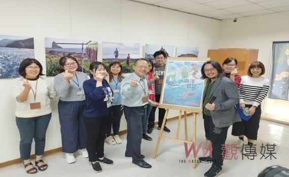 洽公環境添藝術氣息!中市龍井地所展出「海洋日記」