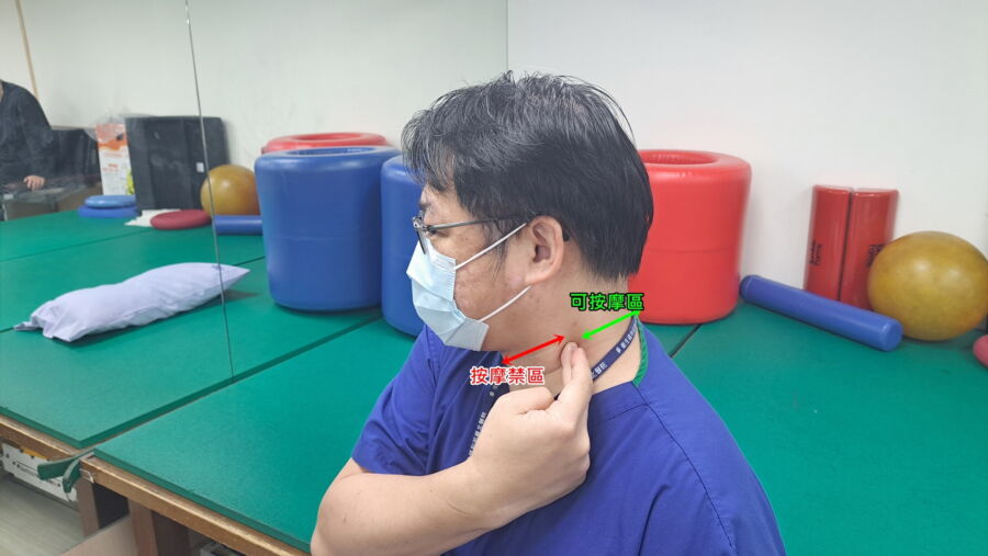 圖/頸部按摩禁區說明。(衛生福利部臺北醫院提供)