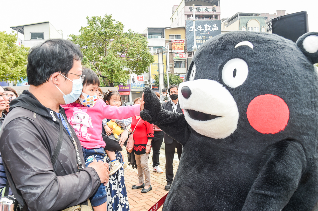 ▲日本人氣吉祥物「KUMAMON」活潑逗趣，深受大家喜愛。（圖/記者黃淑貞攝）