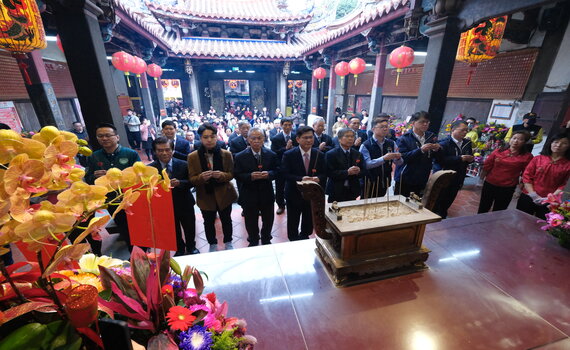 台中樂成宮新春團拜祈福 祝福市民開春好運龍龍來