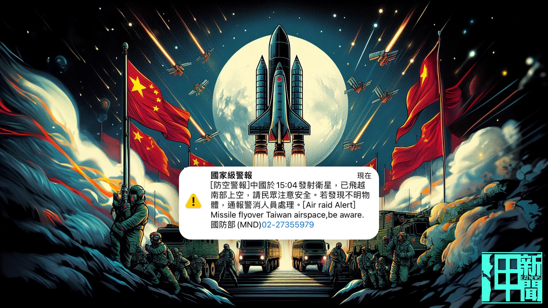 中共衛星發射引發中華民國防空警報