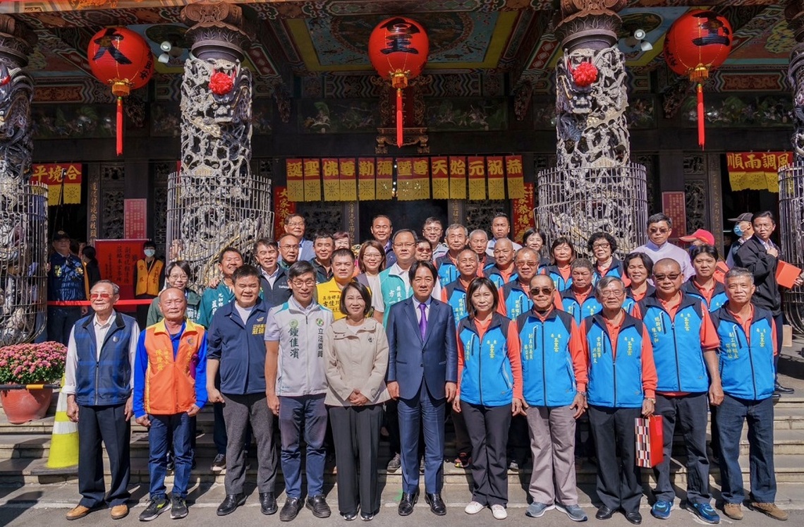 玉皇宮參拜祈福 副總統賴清德2月14日南下屏東