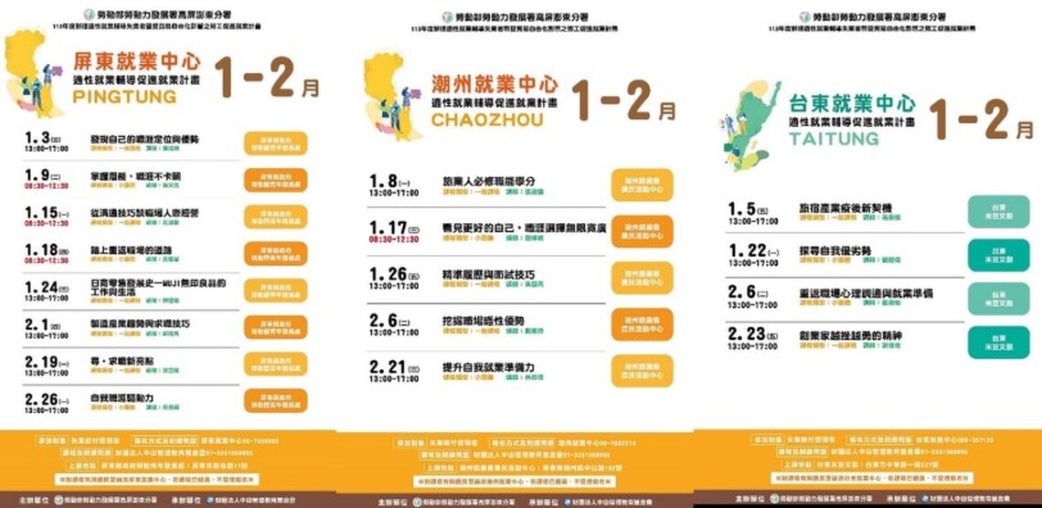 「勇往職前,翻轉未來」 勞動部高分署130場免費促進就業課程 助失業者重拾信心 開啟第二人生