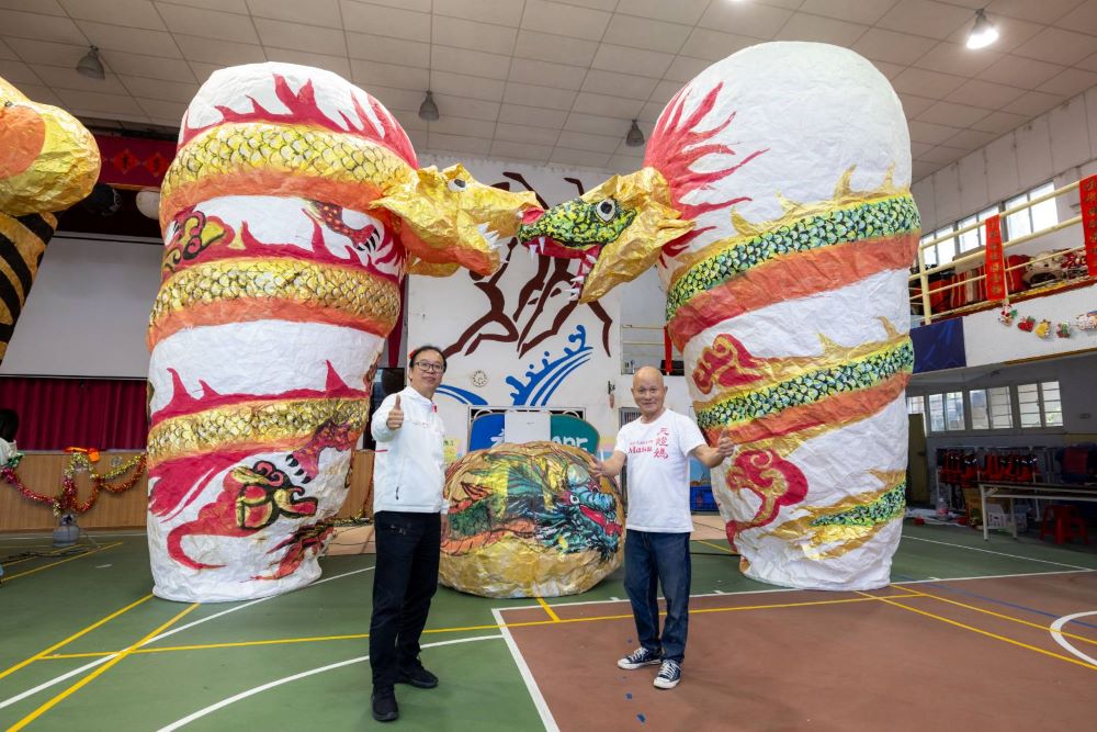 《圖說》2月24日十分場主燈為「雙龍」及「龍珠」造型,屆時施放將形成「雙龍搶珠」的有趣戲碼。〈觀旅局提供〉