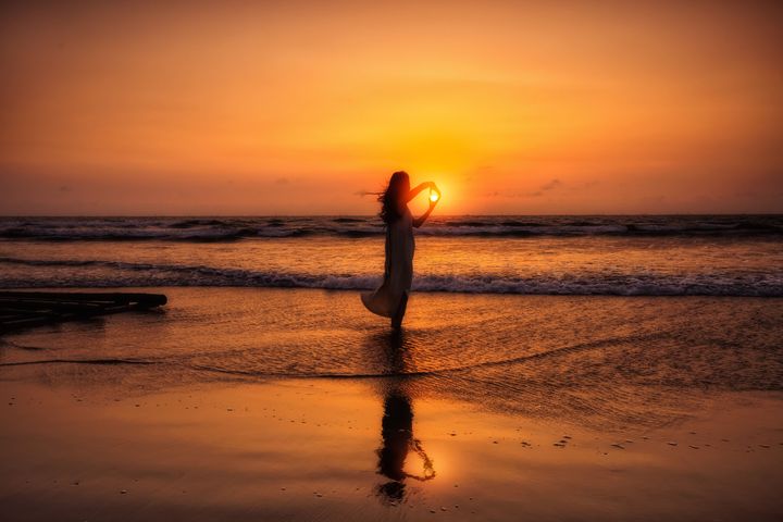 好美里沙灘「天空之鏡」。 圖:嘉義縣文化觀光局/提供