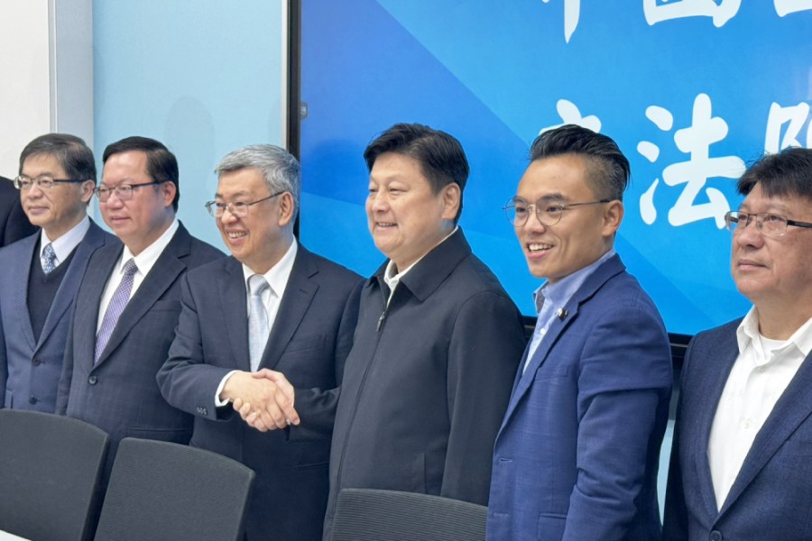 陳建仁拜會國民黨團 傅崐萁盼執政黨支持國會改革 244 陳建仁17日拜會國民黨團。