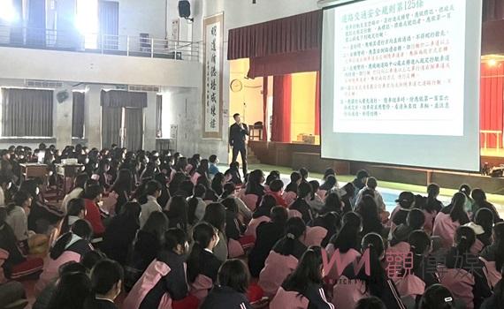 北港分局親臨建國國中　積極宣導學生交通安全觀念