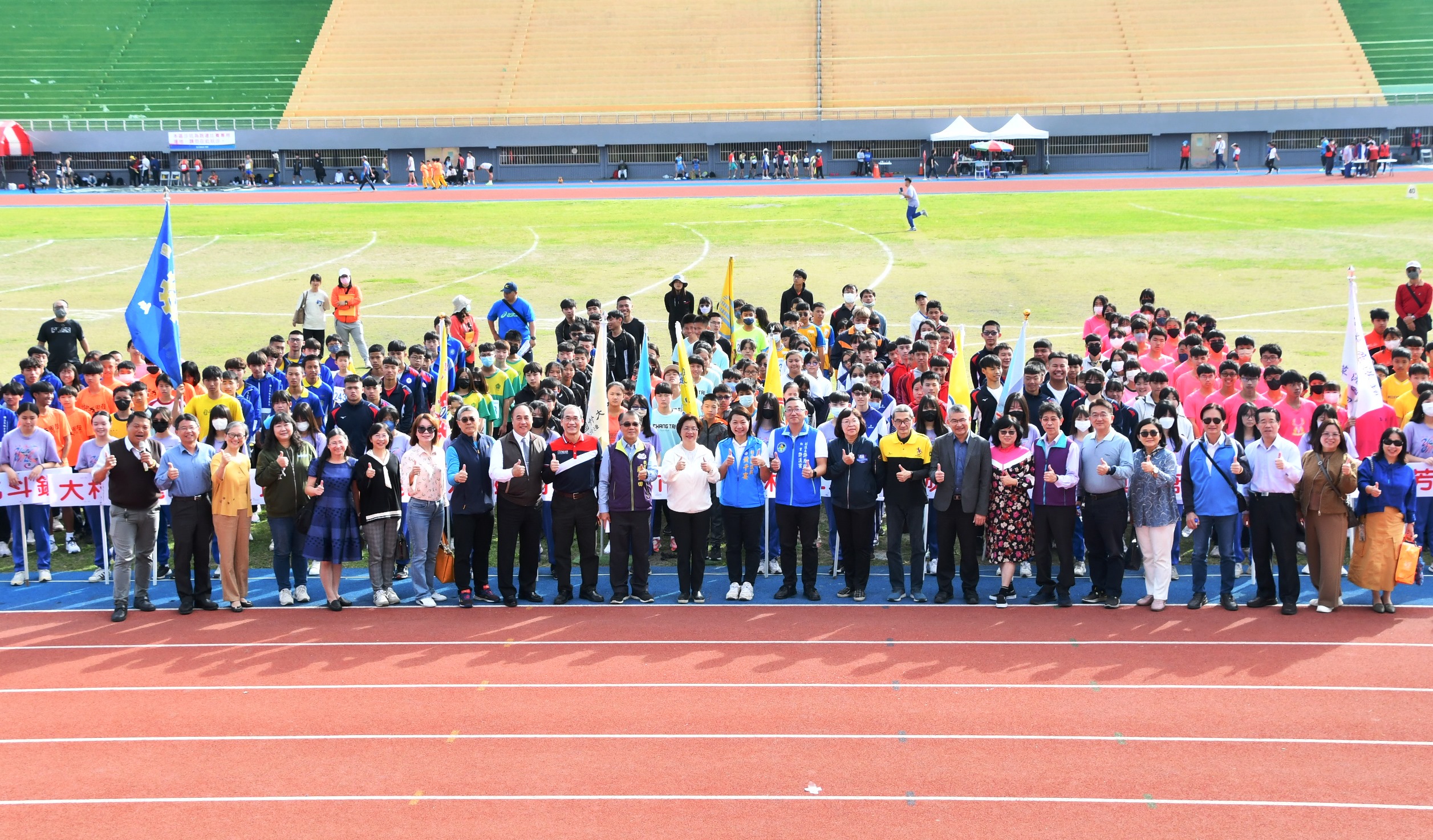 ▲彰化縣113年中小學聯合運動會一連4天在彰化縣立體育場登場，一連4天近二千運動好手競技。（記者張溎壕攝）