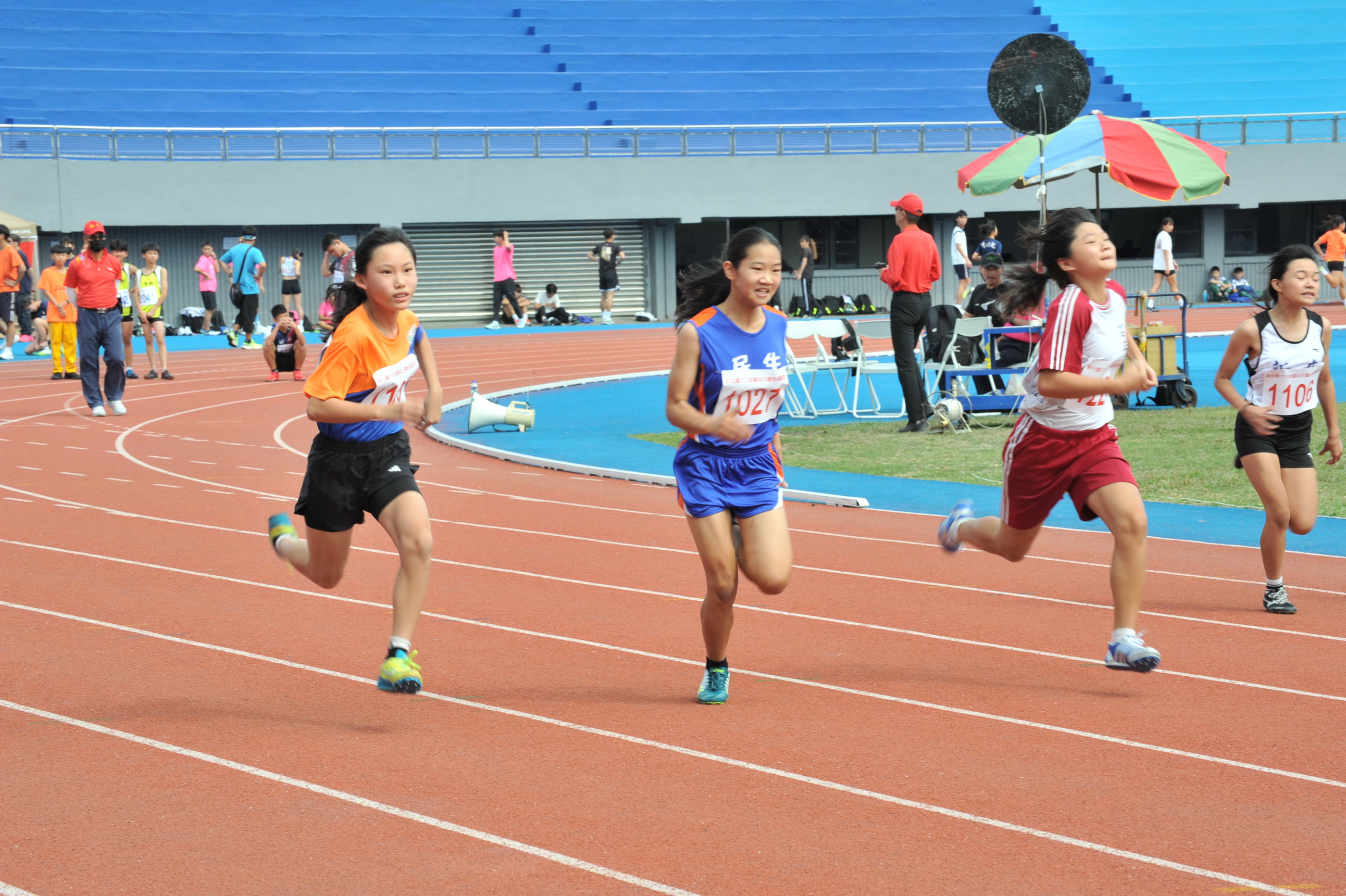 ▲彰化縣113年中小學聯合運動會一連4天在彰化縣立體育場登場，一連4天近二千運動好手競技。（記者張溎壕攝）