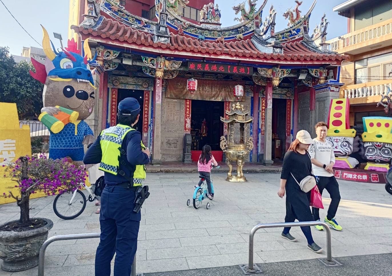 ▲2月24日元宵節當天，笨港媽祖文教基金會將舉辦北港地區一年一度的千人元宵踩街活動，北港警分局將執行交通管制和現場維安工作。(北港警分局提供)