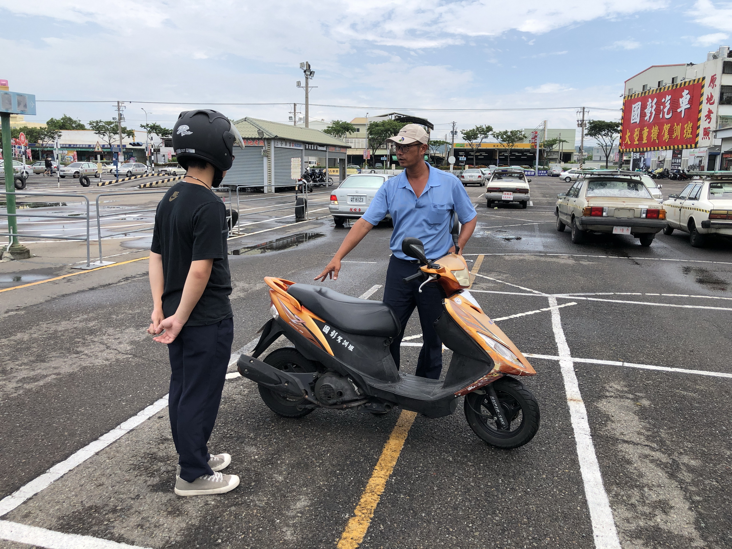 ▲交通部鼓勵民眾考照前，參加機車道路駕駛訓練，以學習正確的機車駕駛技術。（記者張溎壕攝）
