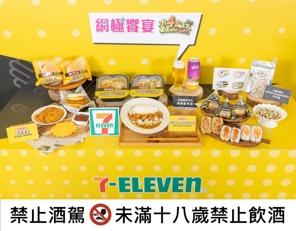 7-ELEVEN新年度首波強檔跨界合作!7-ELEVEN自2月21日起將攜手YouTube百萬訂閱的網路實境綜藝節目《木曜4超玩》合作推出話題新品