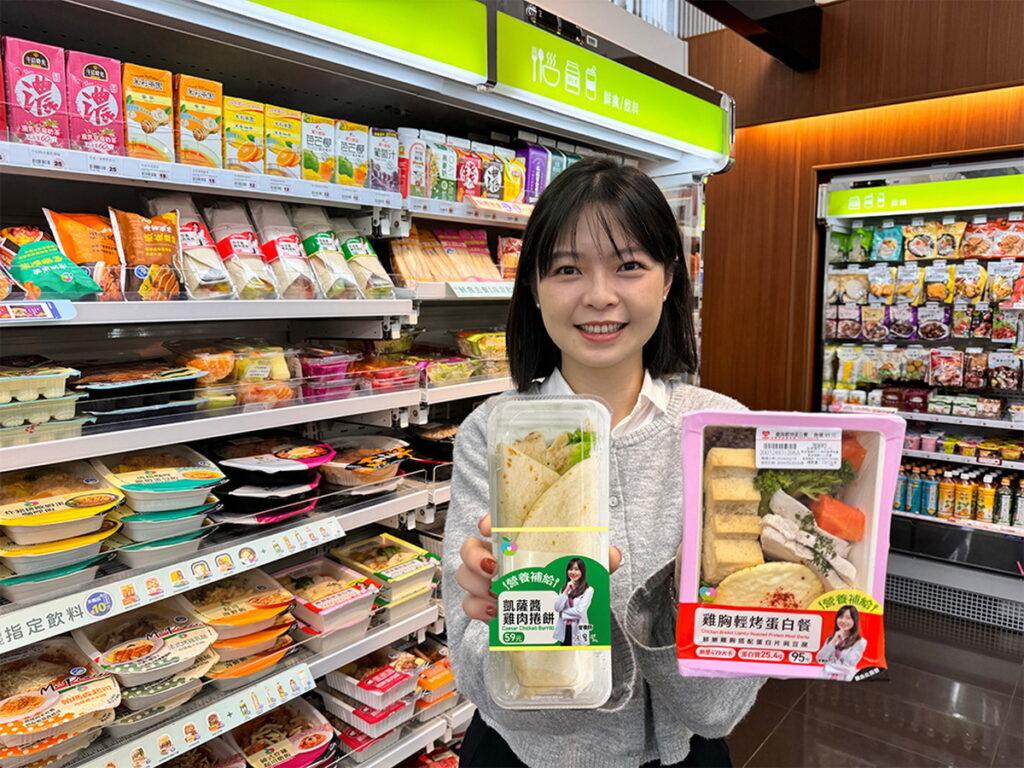 萊爾富瞄準年後健康飲食商機,攜手營養師張馨云共同聯名開發2款活力餐與2款捲餅。
