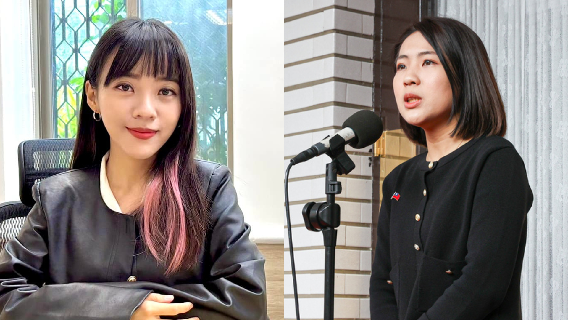 黃捷(左)、徐巧芯(右)日前在議場中爆發口角,引發美醜論戰。翻攝黃捷臉書、中央社