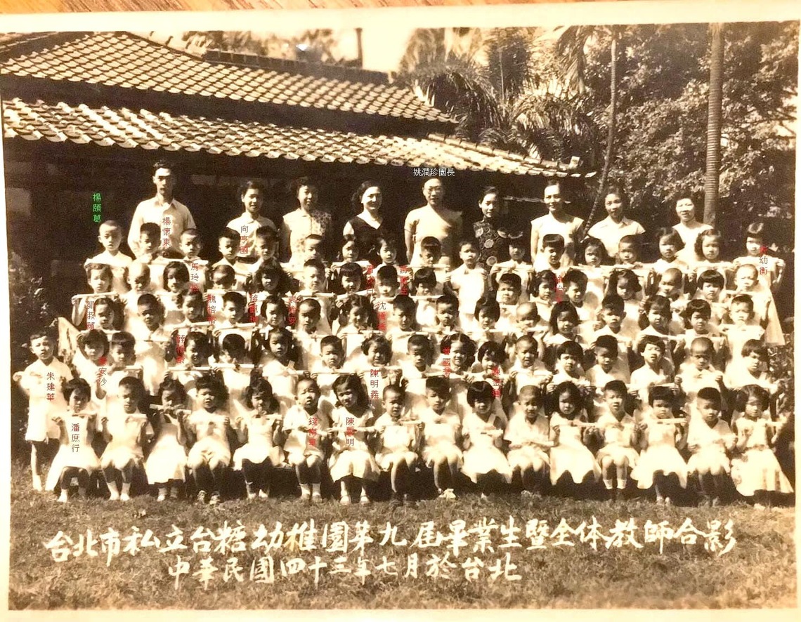 台糖幼稚園民國43年一張相片,談到台糖校友會