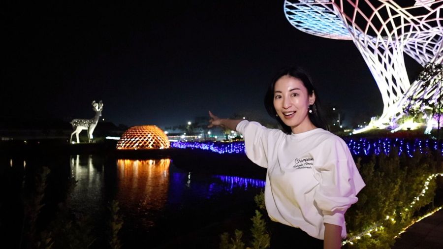 【有影】大久保麻梨子滾元宵萌喊吉祥話 搭自駕車逛台南燈會被台語燈謎考倒 206 CNEWS195240228a02