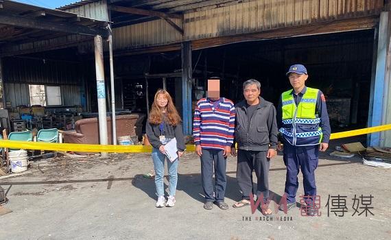 在地柑仔店遇祝融 北港暖警伸援協助轉介