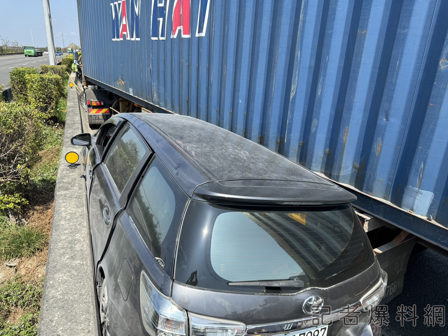 國道,車禍,貨櫃車,夾殺,國1,嘉義