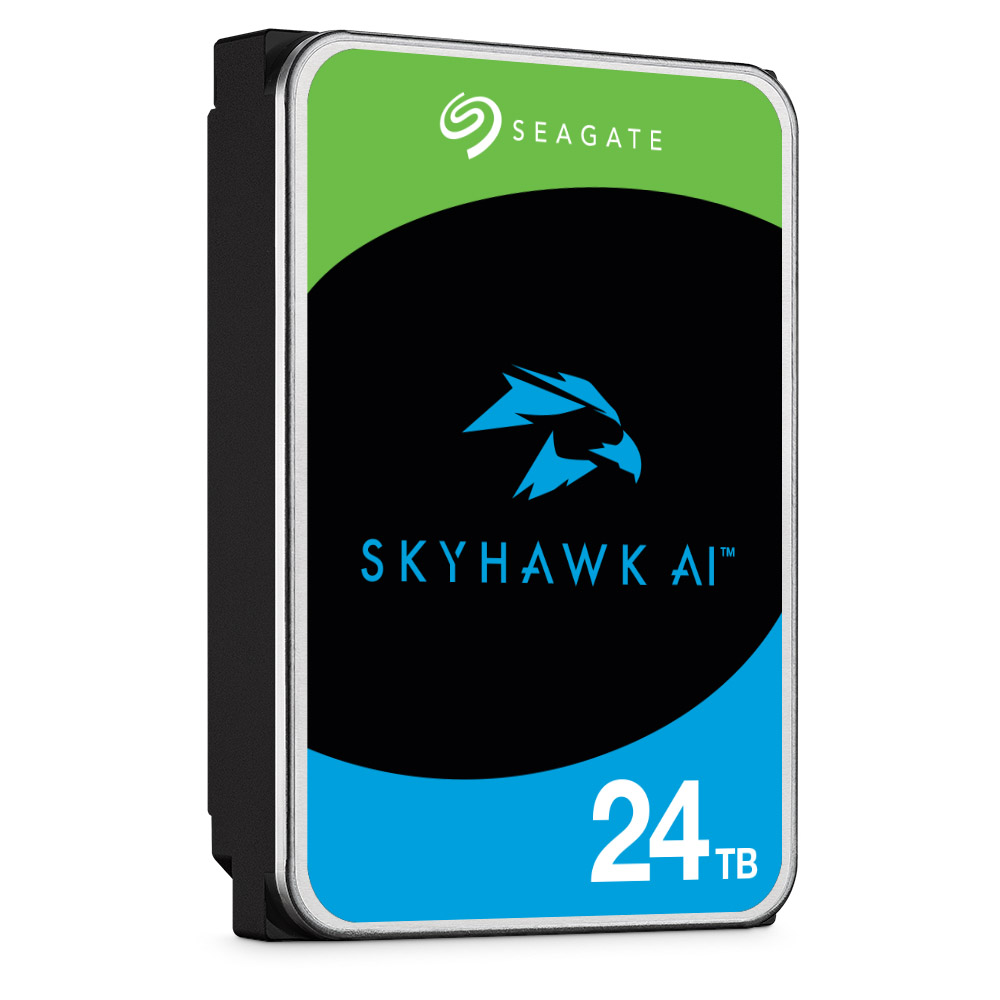Seagate Skyhawk Ai 24tb採取視訊最佳化設計,因應現今多樣化的監控環境。 Edited