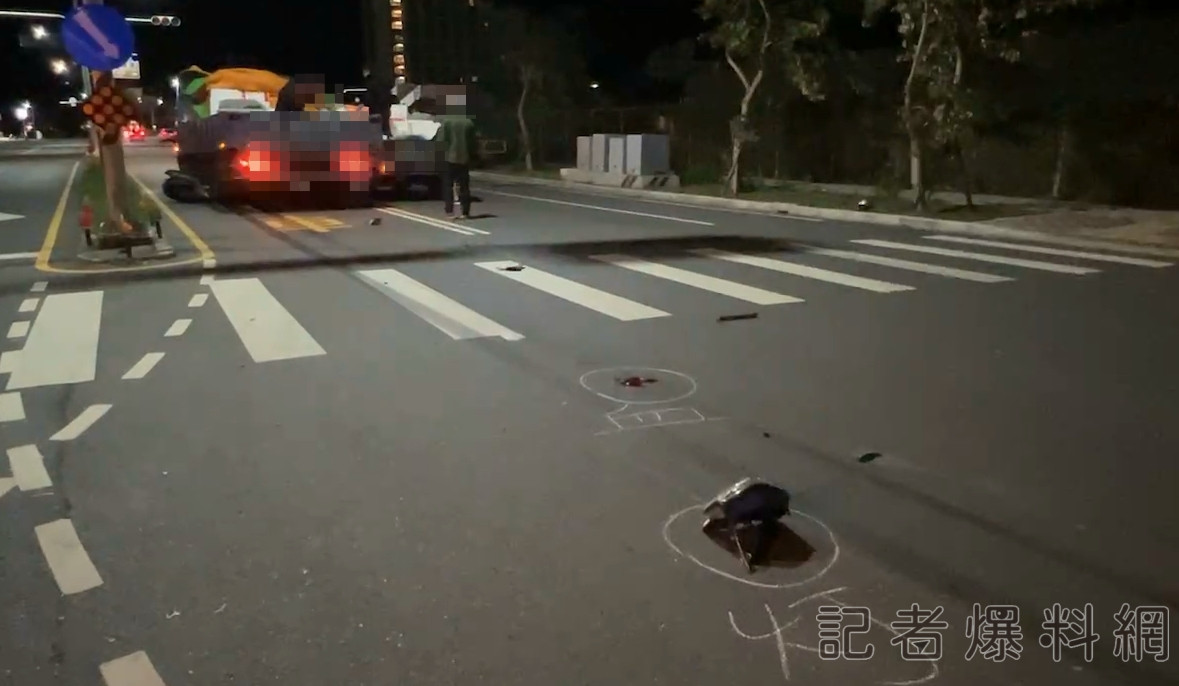 台東,車禍,騎士,摔車,命危,大貨車