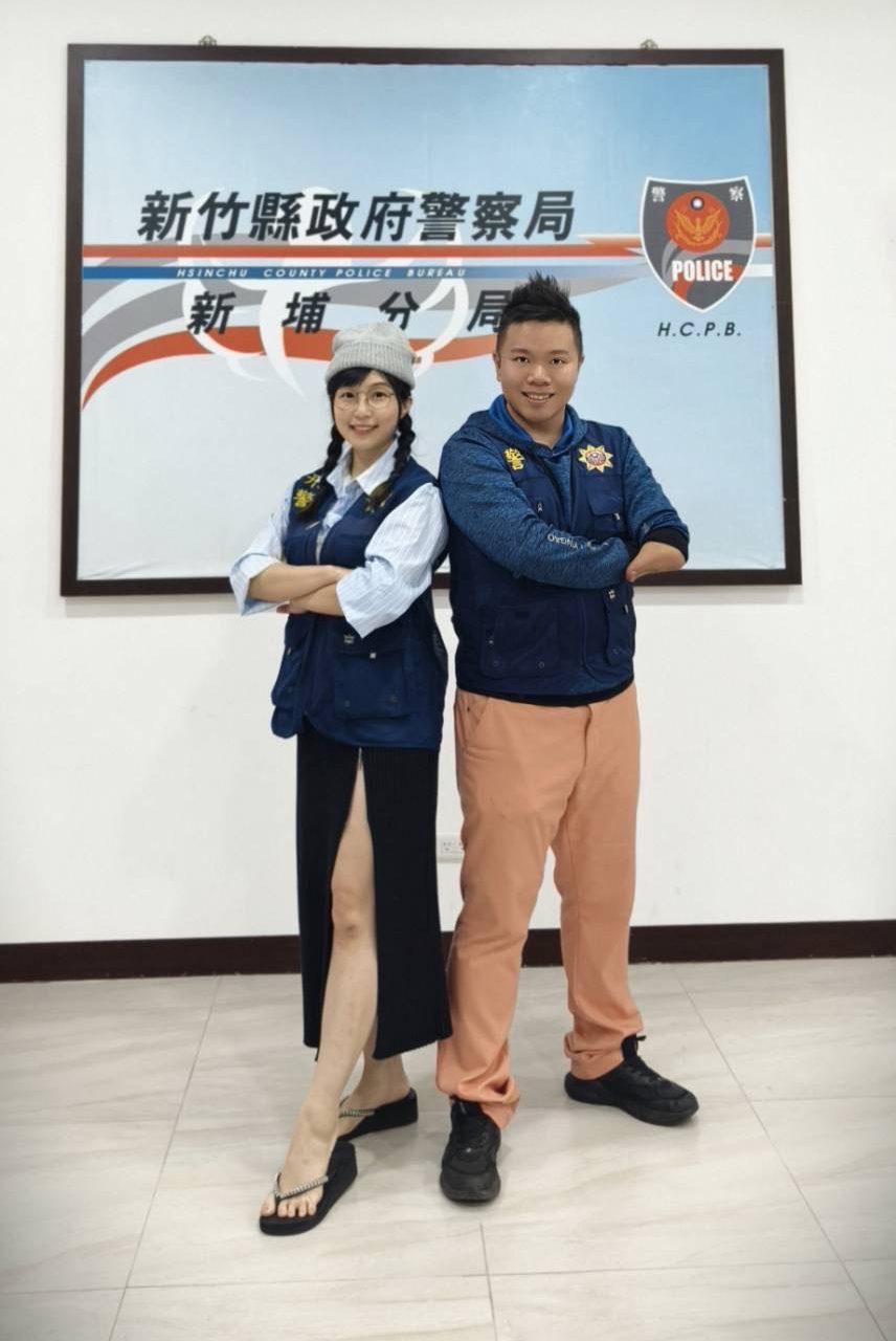 網紅QQ姐姐攜手虎克船長聯手反詐宣導。（圖/記者林照東翻攝）