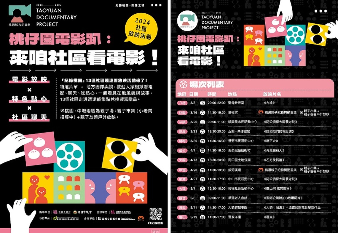 桃仔園電影趴:來咱社區看電影! 3/8開跑
