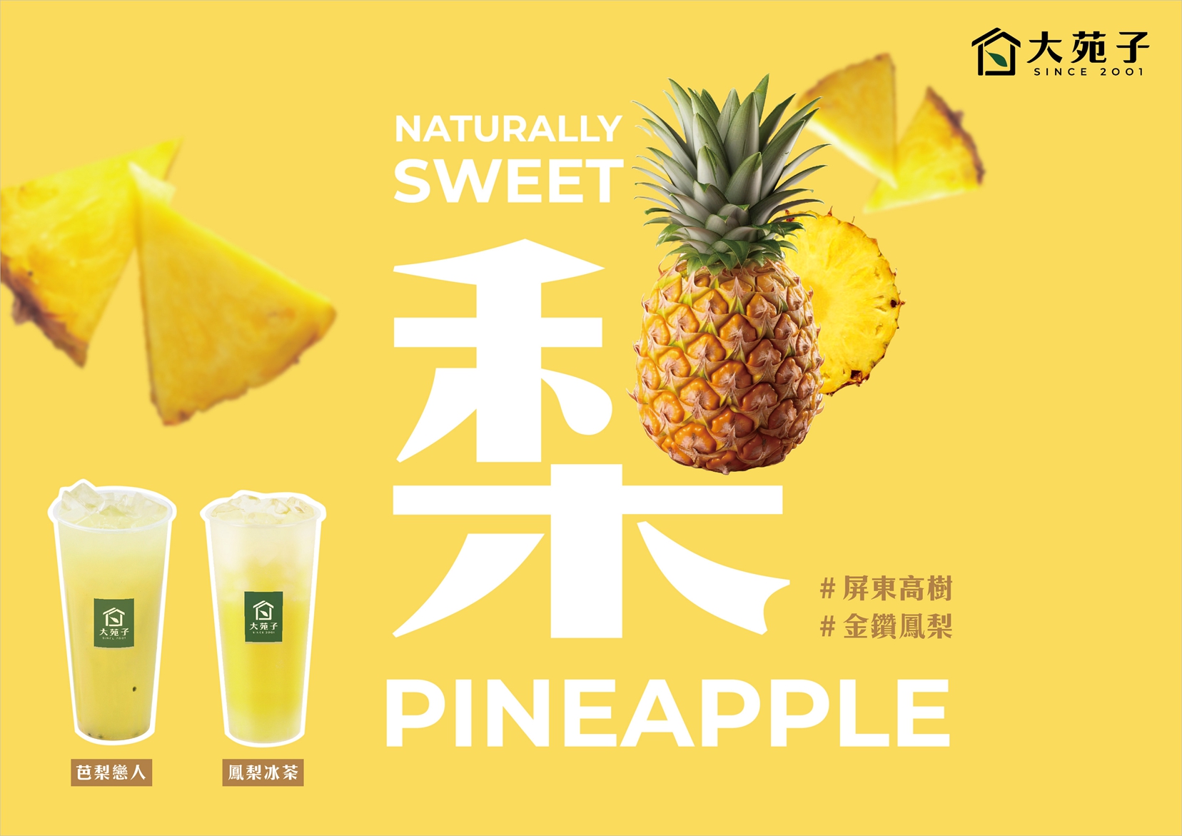 屏東金鑽鳳梨嚐鮮季節來臨!大苑子3/2隆重登場
