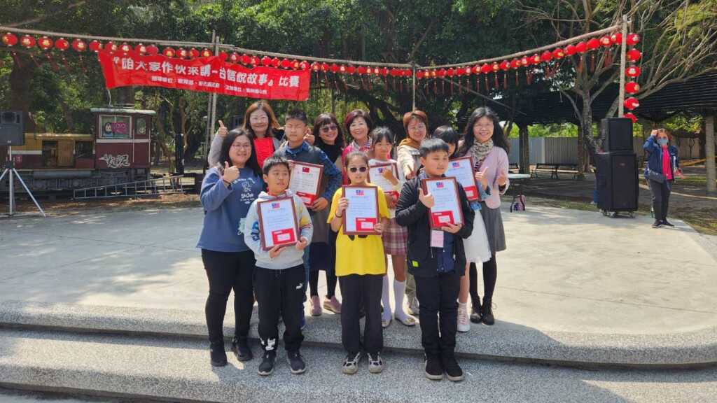 ▲溪州鄉長江淑芬表示,今日辦理「台語說故事比賽暨闖關遊戲」,就是要推廣母語活動,希望能將母語向下紮根,讓下一代可以將文化繼續傳承。(記者林明佑翻攝)