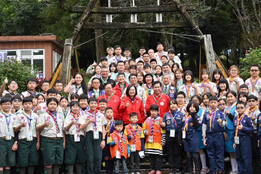 ▲總統蔡英文也勉勵大家，在和國際上的童軍夥伴交流時，多多認識新朋友與不同文化，相信這都會是大家在成長路上珍貴的養分，童軍運動已經是現代社會重要的一項青少年運動。（總統府提供）
