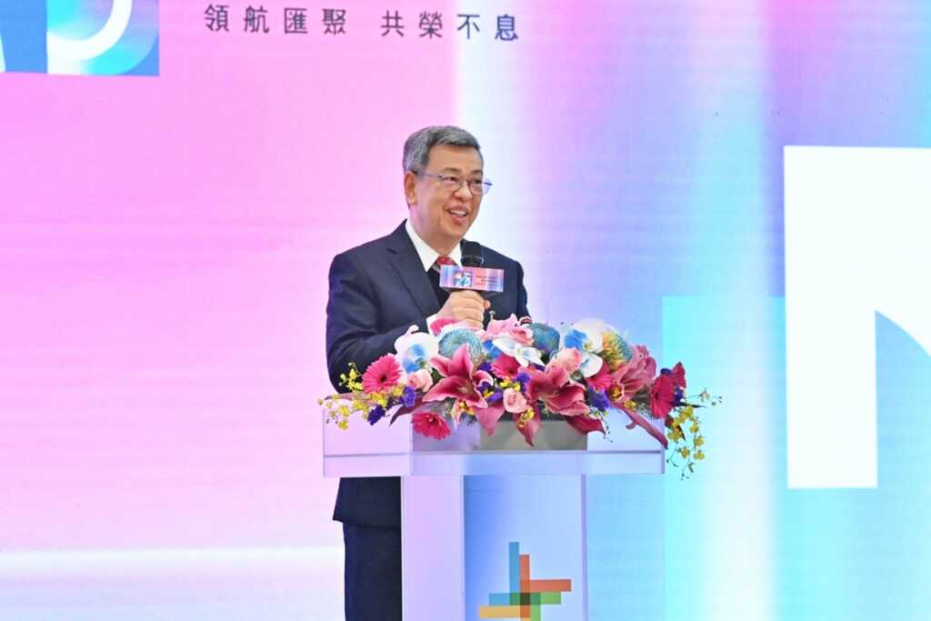 ▲行政院長陳建仁出席桃園國際機場開航45週年慶祝典禮。（新傳處提供）