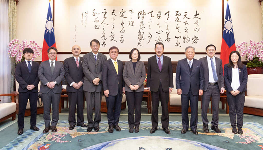 ▲蔡英文總統接見日本笹川和平財團常務理事兼原信克一行。(總統府提供)