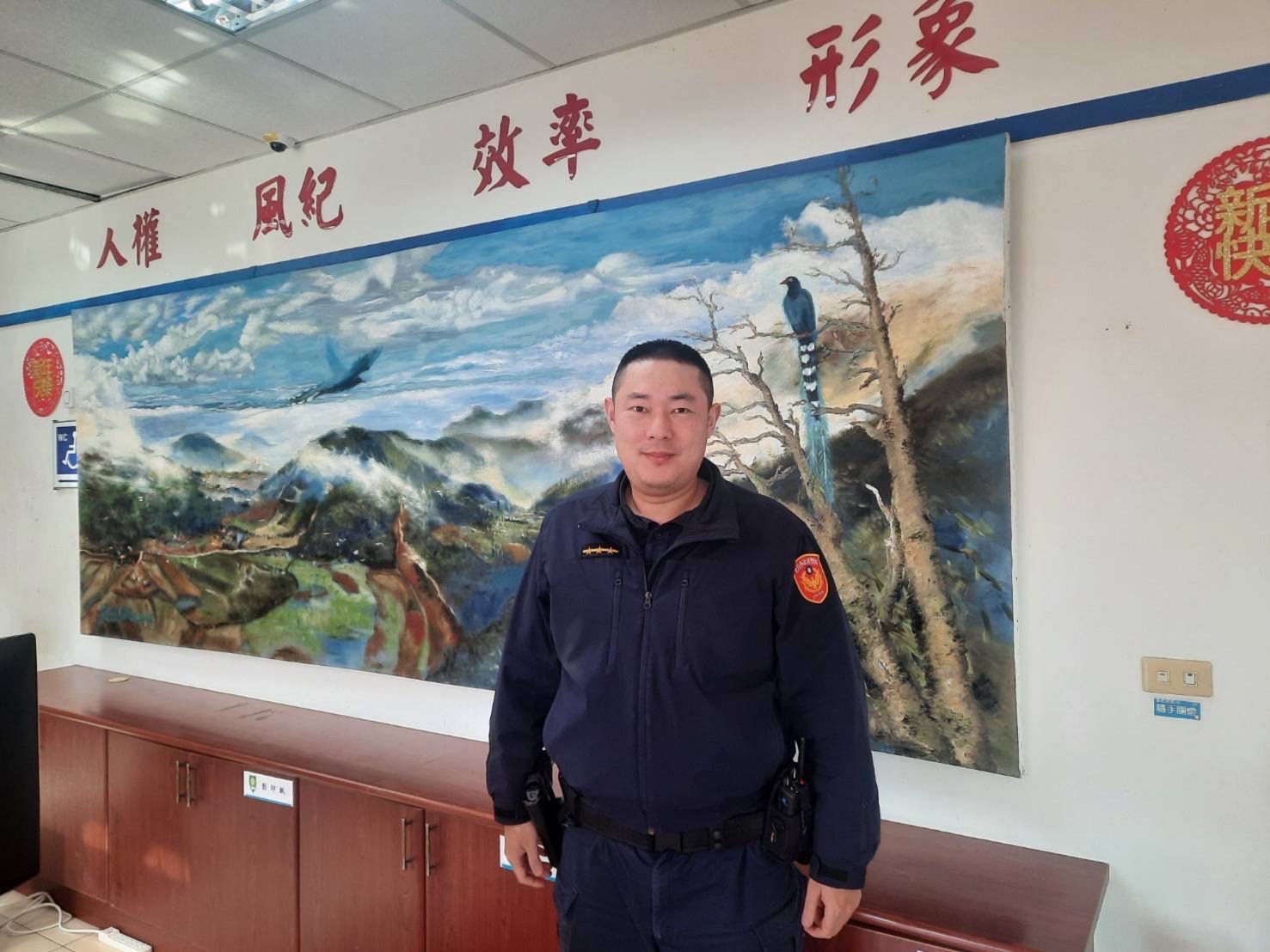 竹子湖派出所警員張凱翔。(記者薛秀蓮翻攝)