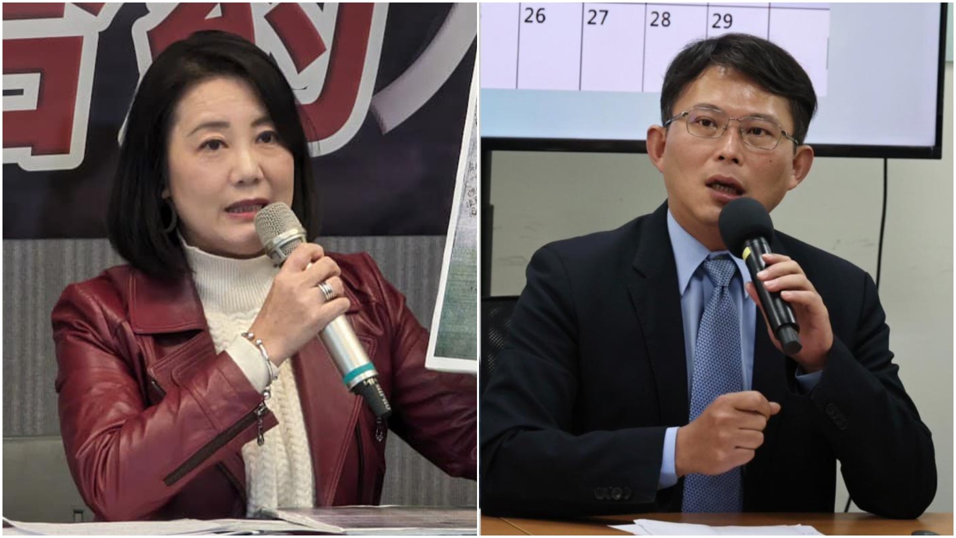 吳思瑤(左)指陸船翻覆事件成立調閱專案小組違憲,黃國昌(右)反批自我閹割國會調查權。翻攝吳思瑤臉書、資料照片