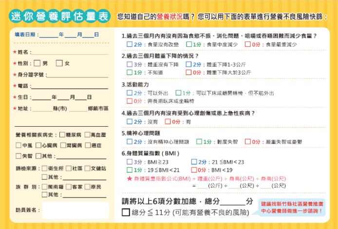 迷你營養評估量表