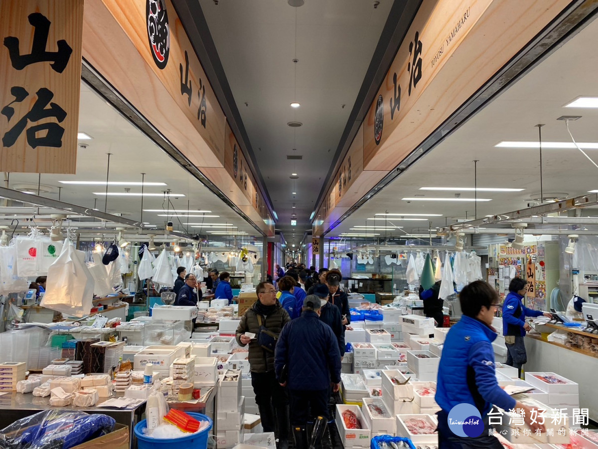 彰化縣長王惠美一行人參觀豐洲市場。圖/彰化縣政府提供
