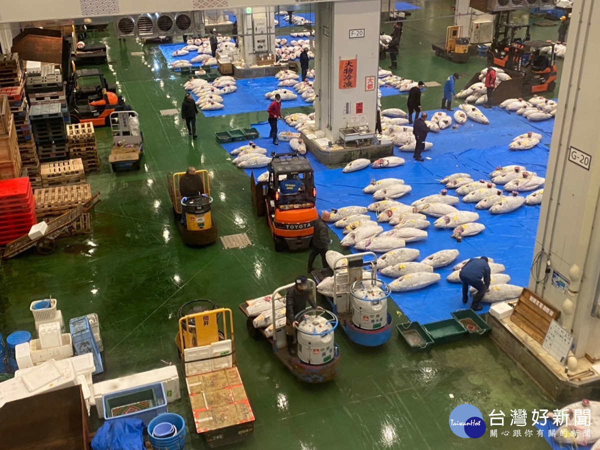 彰化縣長王惠美一行人參觀豐洲市場。圖/彰化縣政府提供