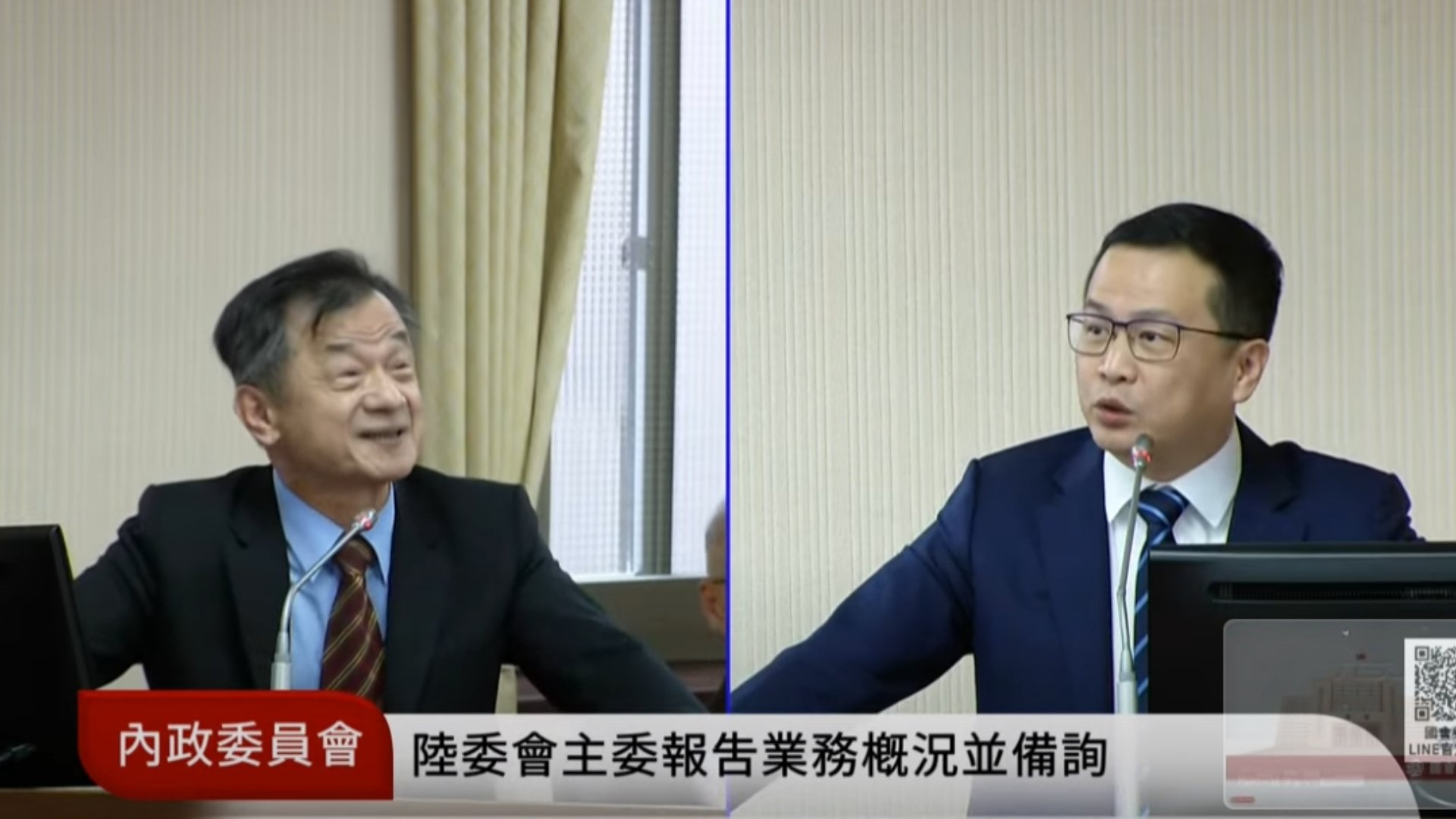 羅智強7日連珠炮質詢邱太三。翻攝國會頻道