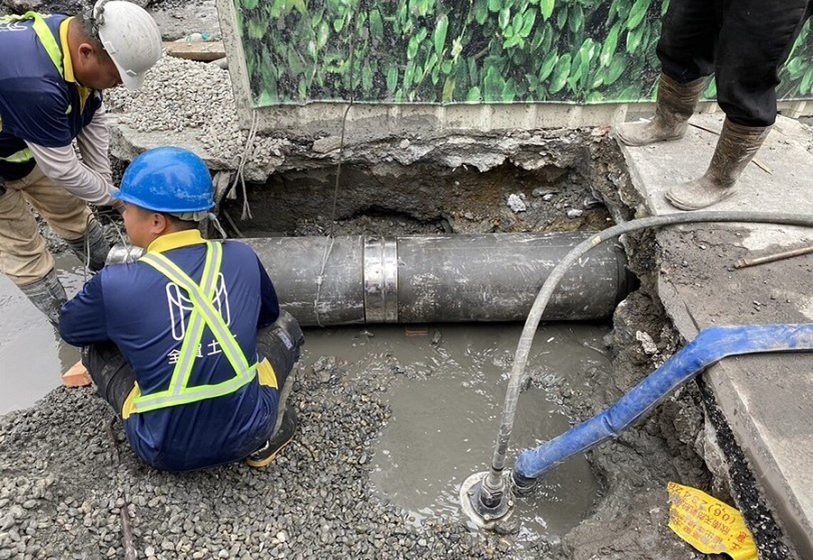 台南五妃街工地釀道路塌陷已恢復通行供水