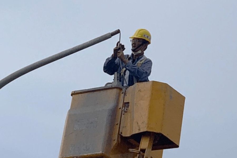 水銀路燈落日過程卡 監察院糾正台電怠失 201 照片來源:台南市政府工務局照片
