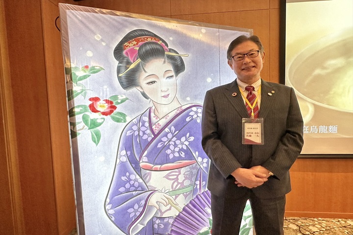 ▲秋田縣湯澤市長佐藤一夫訪台推廣觀光。 圖:蔡雅雯/攝影