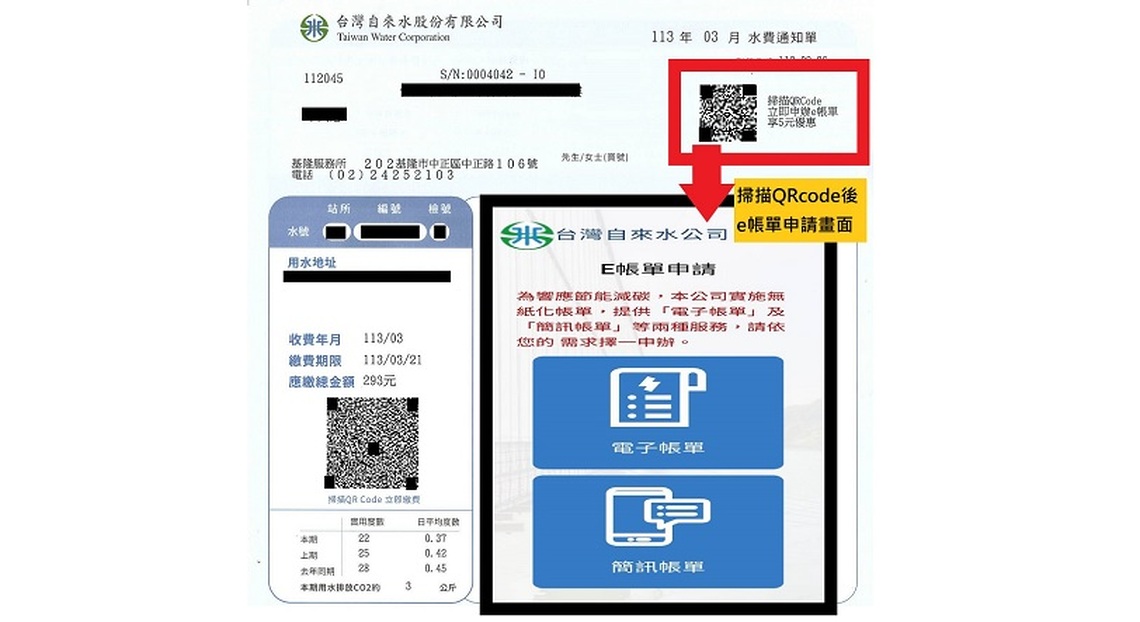 台水無紙化帳單e指搞定省5元