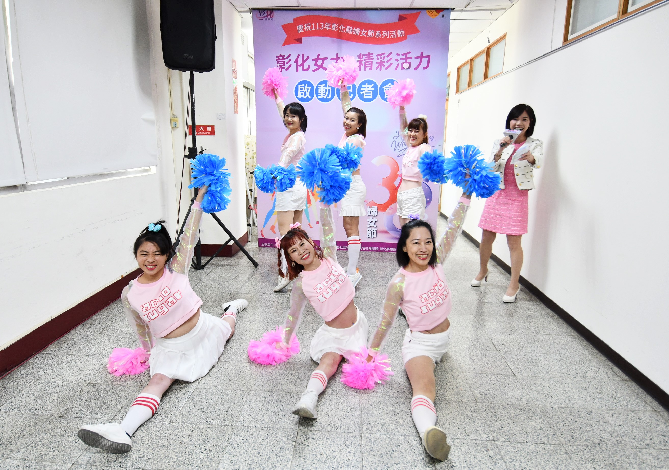 ▲慶祝113年彰化縣婦女節，彰化縣副縣長林田富宣布24日將在和美運動公園舉辦慶祝婦女節活動，不僅有千人共舞，還有義賣活動，歡迎大家一起來做公益。（記者張溎壕攝）